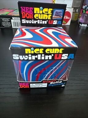 Schylling- NEEDOH nice cube- SWIRLIN’ USA (NWT)